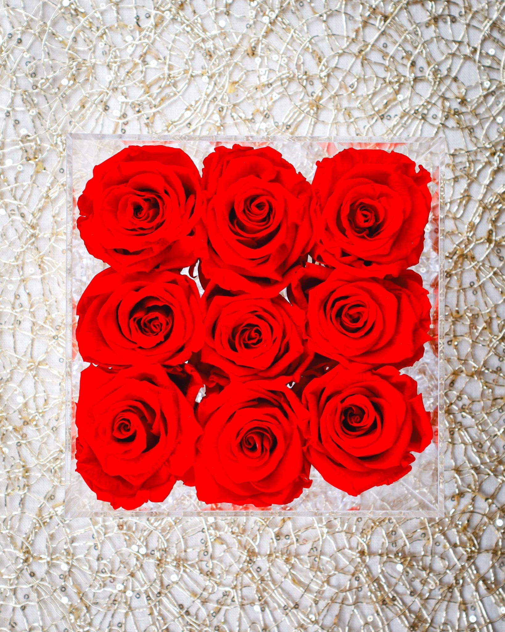 Nine Eternal Red Roses
