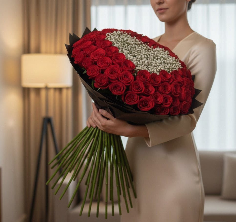 Heart of 100  Roses