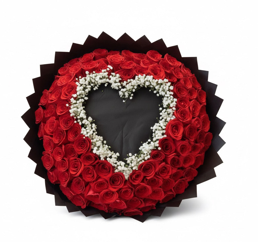 Heart of 100  Roses