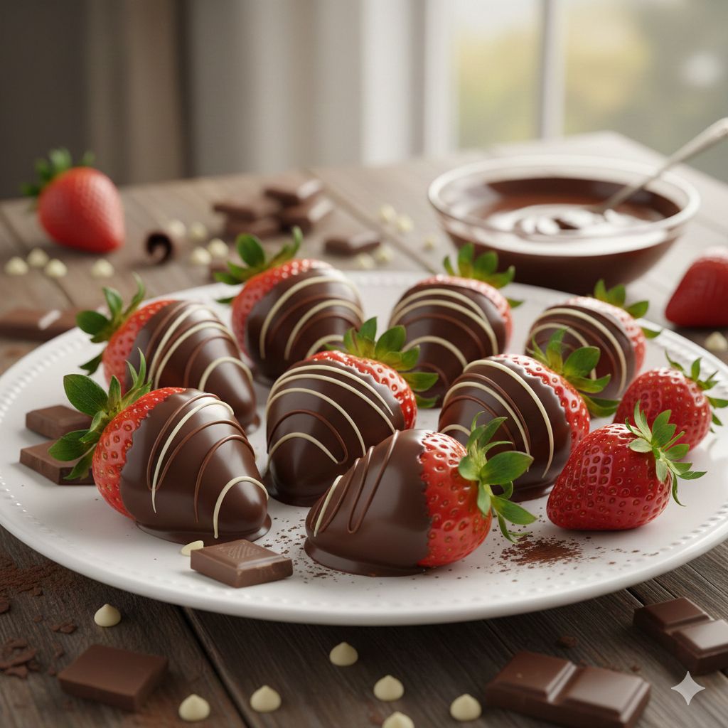 Milk & White Chocolate Dipped Strawberries